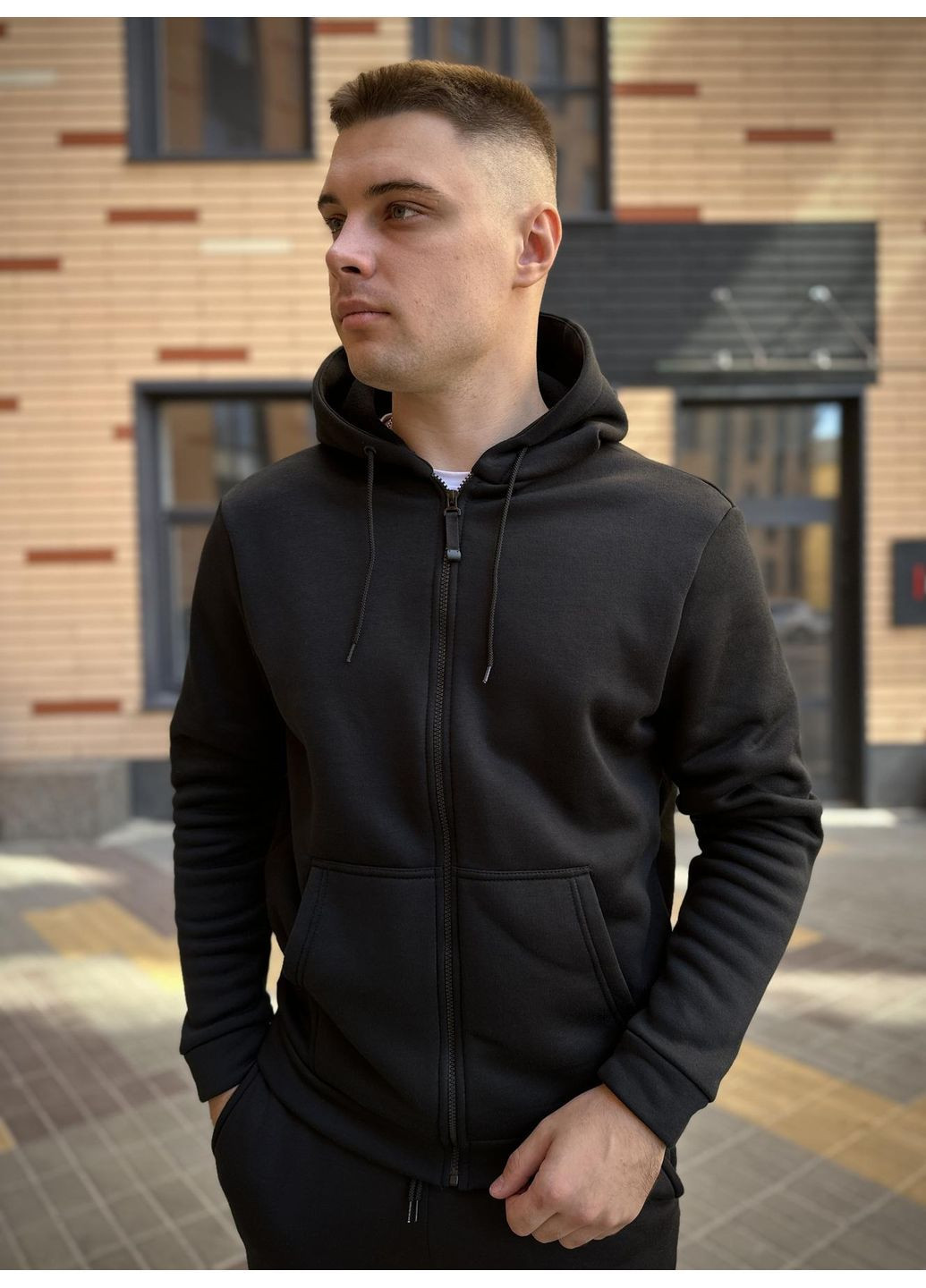 Зимняя кофта на змейке триниктка с начесом No Brand (367184735)