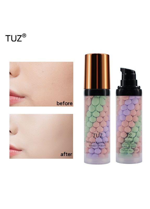 Набір для макіяжу: Кушон Collagen 02 (Натуральний тон) + База під макіяж триколірна Three Color Rainbow Primer Tuz (315424225)