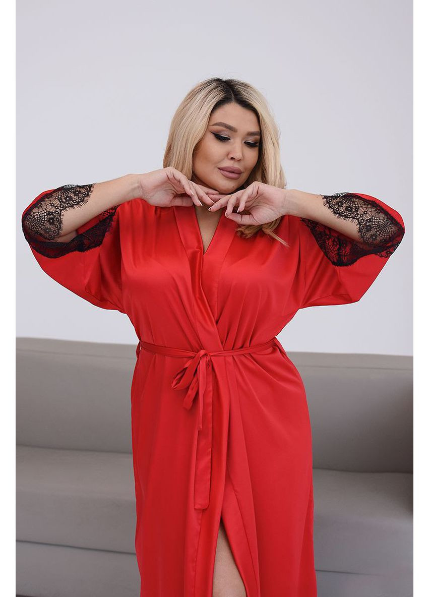 Халат женский атласный красивый больших размеров No Brand (361858314)