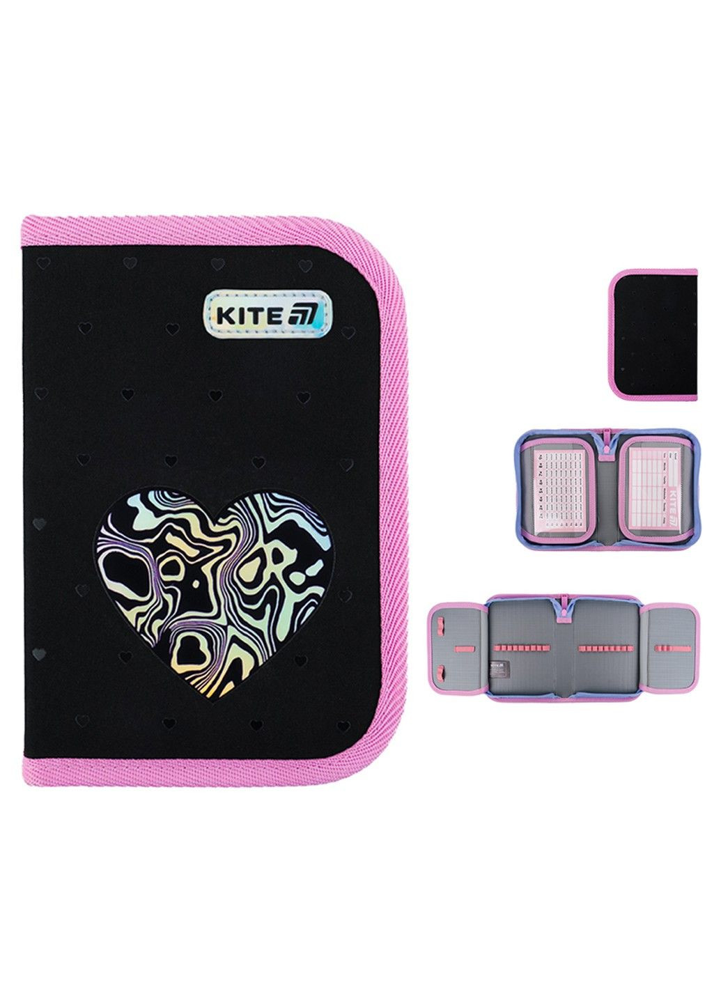 Пенал без наповнення Love is K25-622-3, 1 відділення, 2 відворота Kite (336181948)