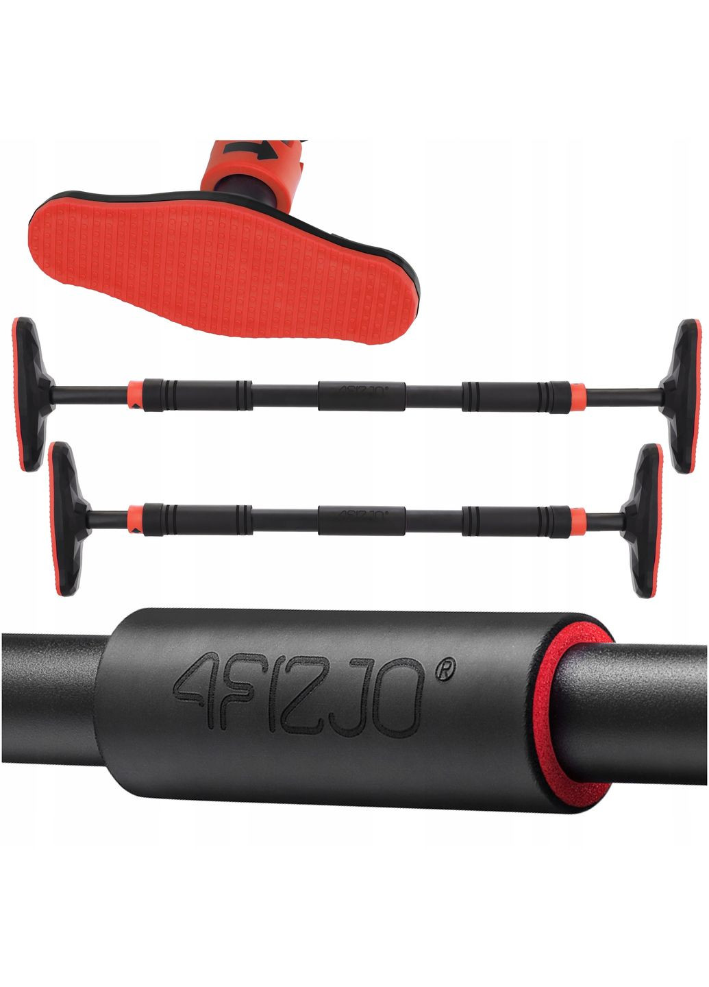 Турник раздвижной ULTRA 66-100 см Black/Red () 4FIZJO P-5905973400336 (324264867)