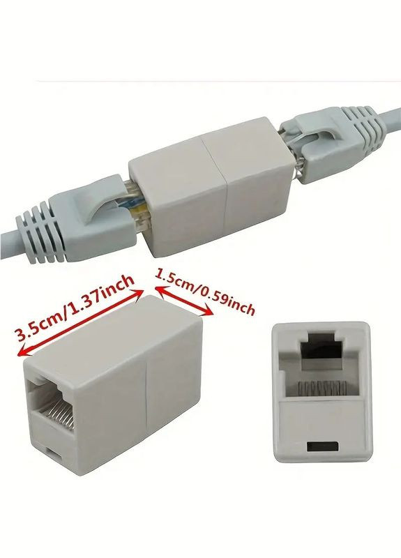 Коннекторы Ethernet, Расширитель кабеля Ethernet, соединитель интернет кабеля No Brand (311279476)