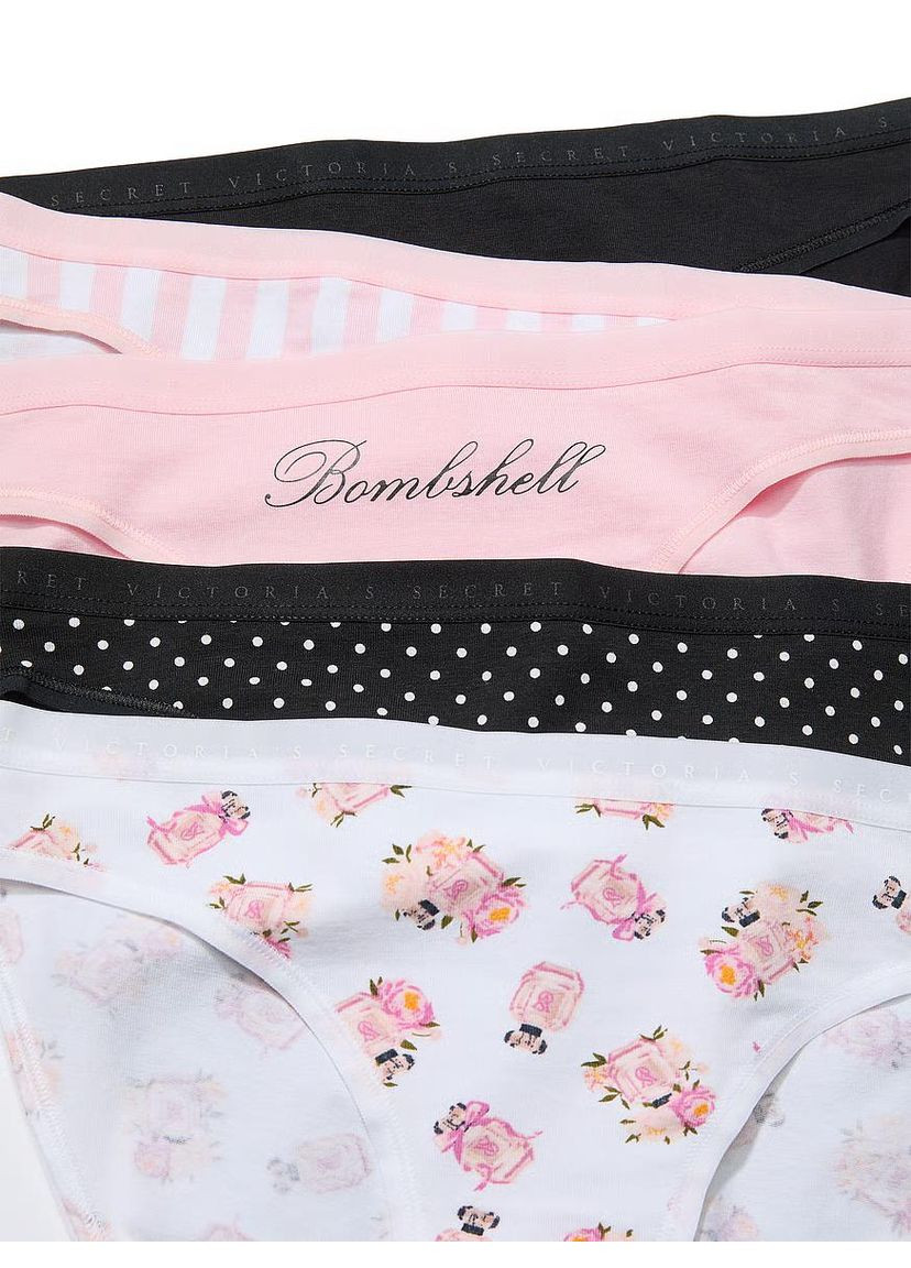 Набор женских трусиков Cotton Bikini (5 шт.) L Victoria's Secret (366880150)