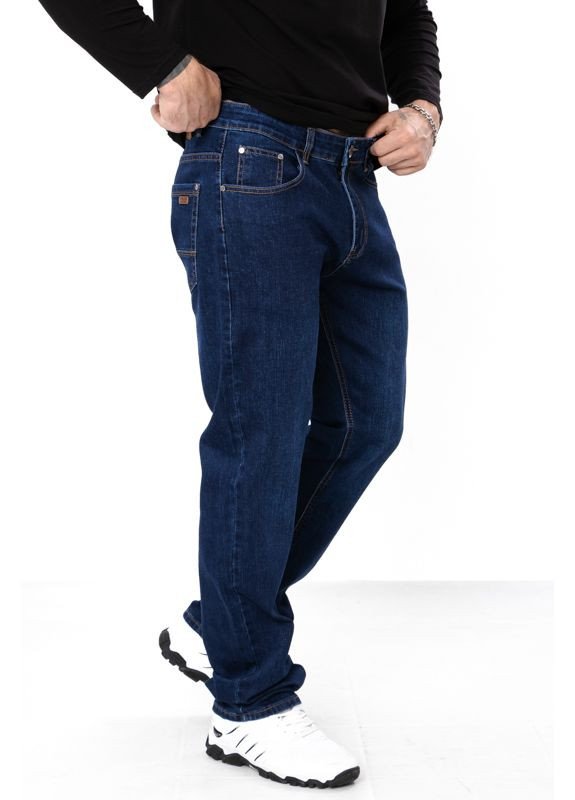 Синие демисезонные джинсы мужские батал (демисезон) (p-17786) Носи своє