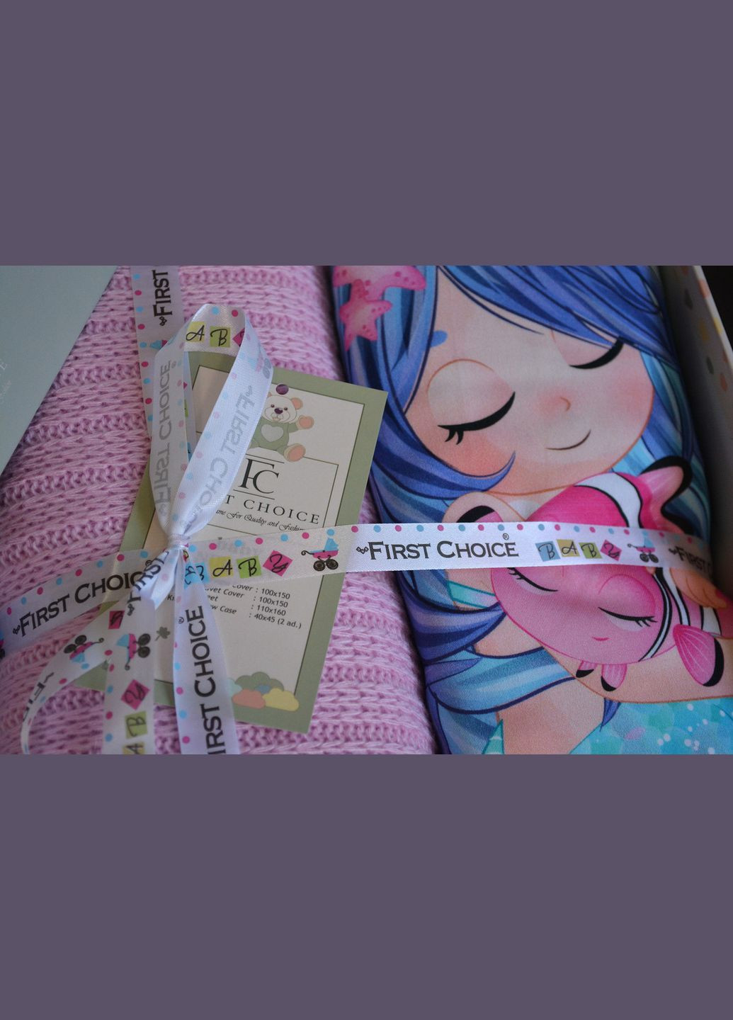 Детский комплект постельного белья с пледом Baby Digital Satin Nirvana 100х150 см. Mermaid First Choice (318380949)