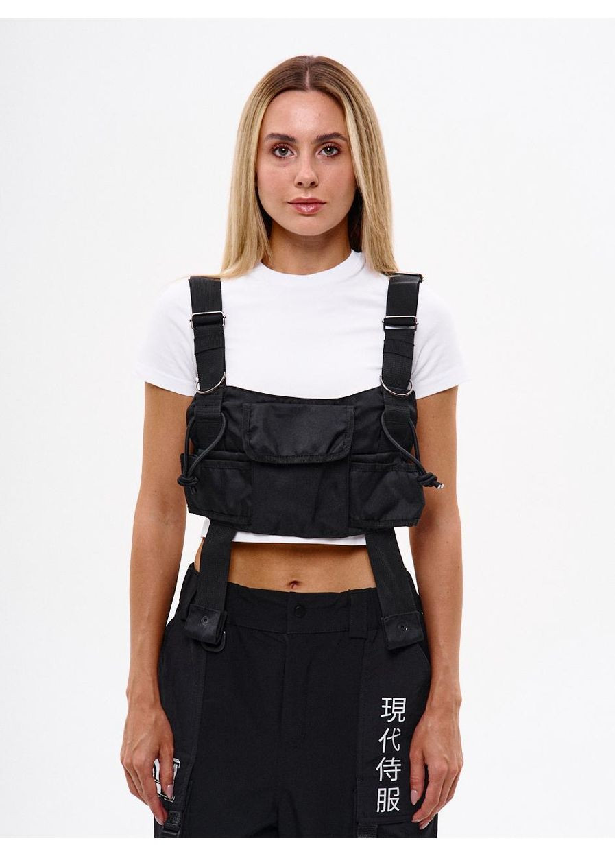 Нагрудна сумка з велкро панеллю Страйкер чорний YKK (360979157)