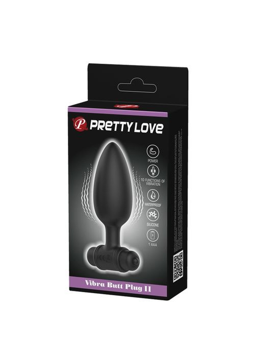 Анальна пробка Vibra Butt Plug II Black - CherryLove Pretty Love (329152800)