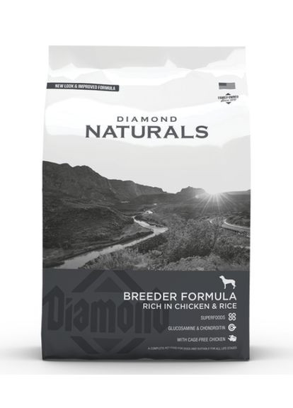 Сухой корм для собак всех пород и стад Naturals Breeder Ch&Rice Курица&Рис 20 кг Diamond (359368738)