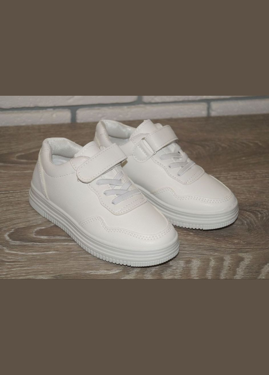 Білі осінні демісезонні кросівки для дівчаток ABA 2002-1