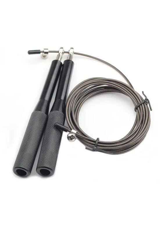 Скакалка скоростная спортивная скакалки для похудения бокса гимнастики GDragon Sport металлическая Черная 46_1_0_3 No Brand (322126404)