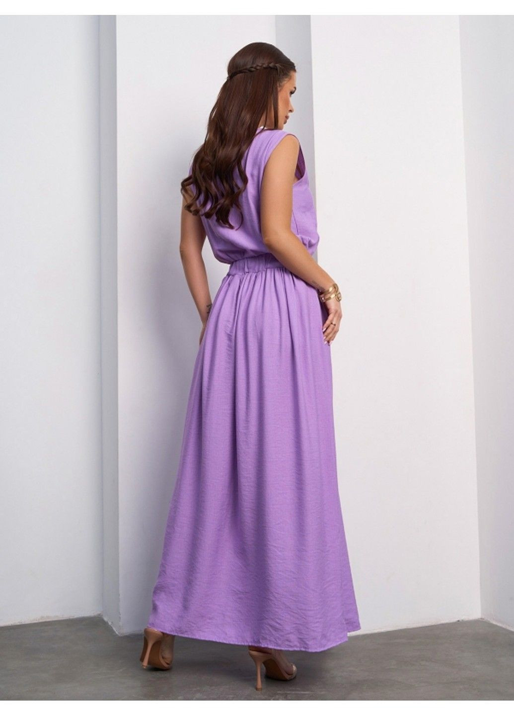 Фиолетовое повседневный платье issa pus 14063a сиреневый ISSA PLUS