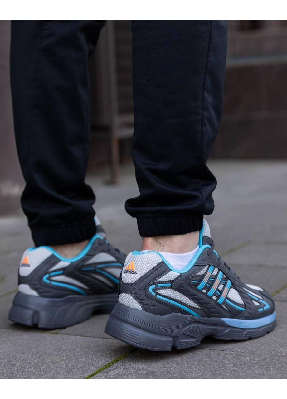 Сірі Осінні кросівки чоловічі adidas responce grey blue адідас респонс No Brand