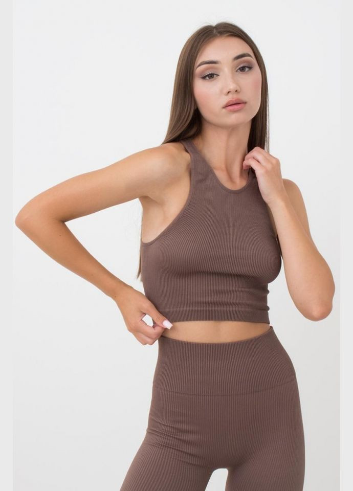 Топ женский на широких бретелях в рубчик. Giulia HALTER TOP RIB (296470296)