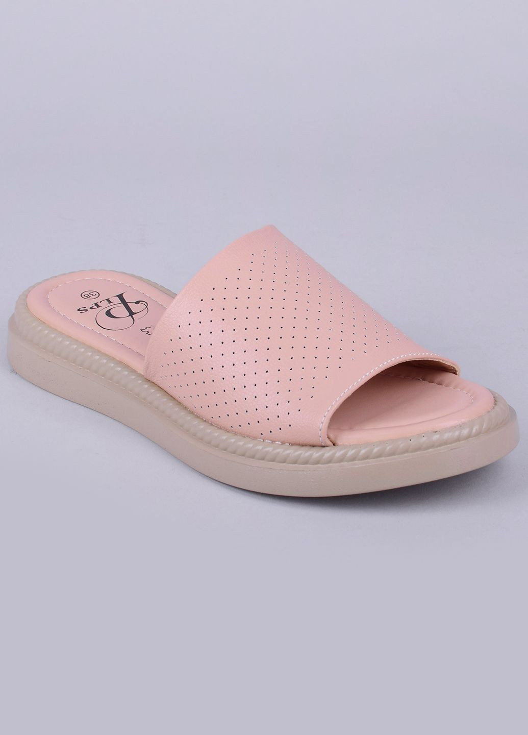 Шльопанці жіночі шкіряні 0065-03 рожеві 343640 Power (296199270)