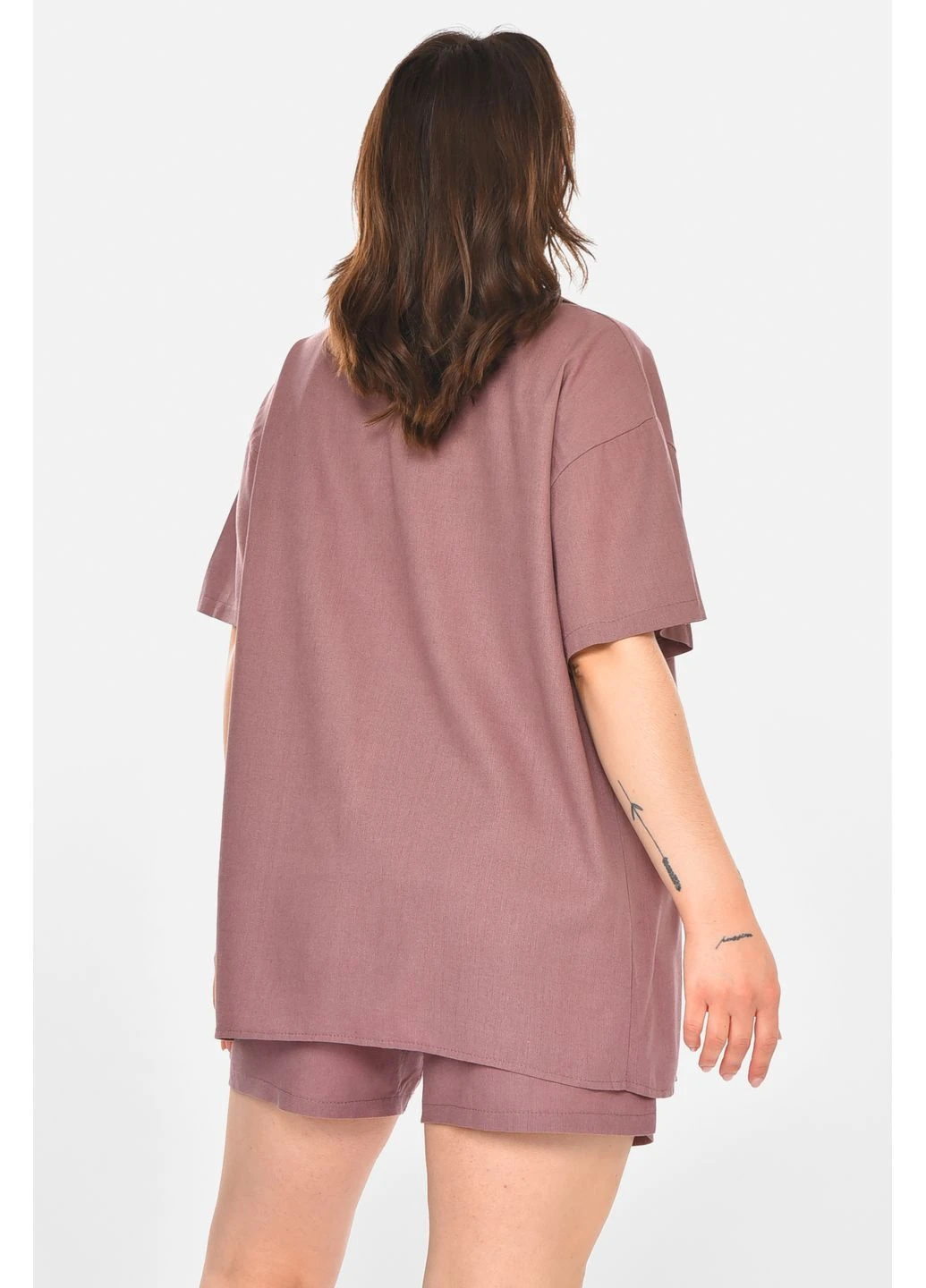 Костюм женский однотонный коричневого цвета Let's Shop (387808063)