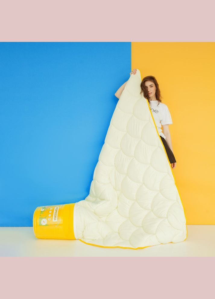 Набір Попкорн євро ковдра 200х220 см + подушка 2 шт 50х70 см антиалергенна з кукурудзяним наповнювачем IDEIA (342128682)