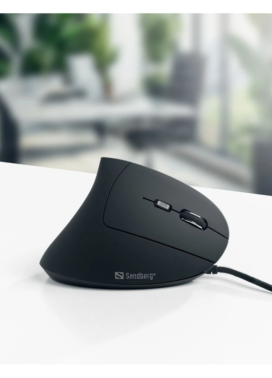 Мишка Wired Vertical Mouse Pro 2400 dpi.6кн.1.5м чорна Sandberg (397283918)