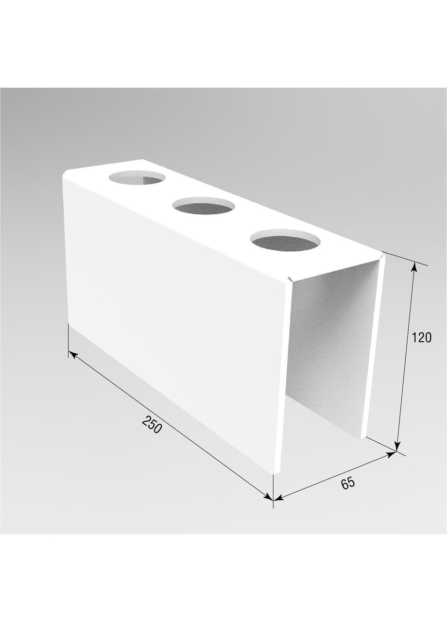 Подставка для вафельного рожка на 3шт. Белая. Акрил 3 мм Ekostar (370948755)