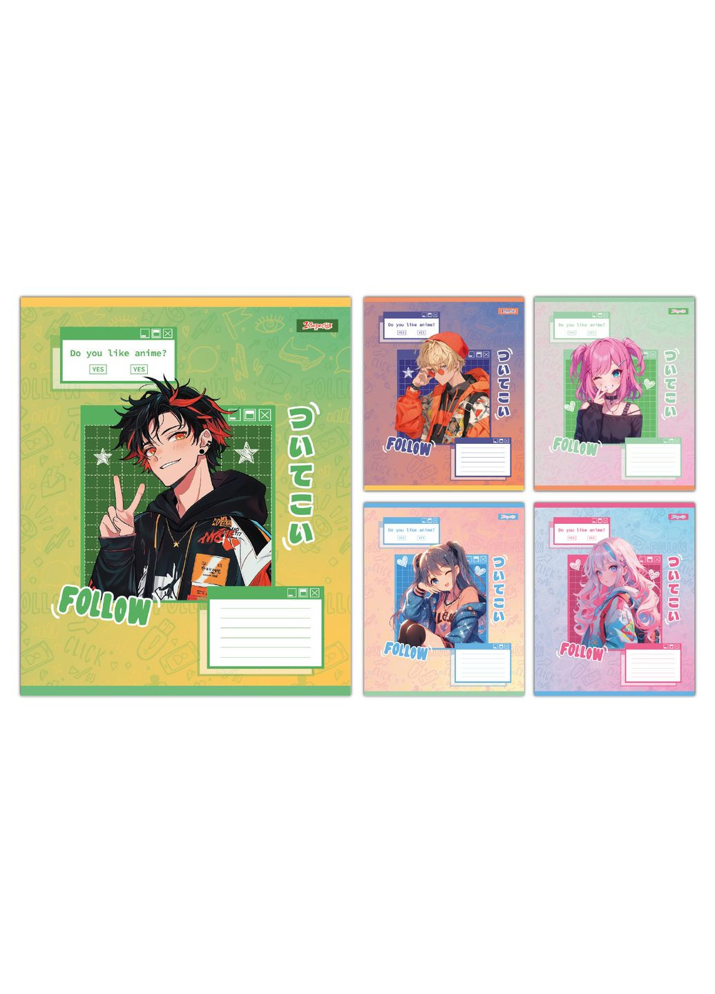 Набор тетрадей школьных 1Bересня А5/12 клетка Follow Anime 25 шт (768119) 1 Вересня (352167312)