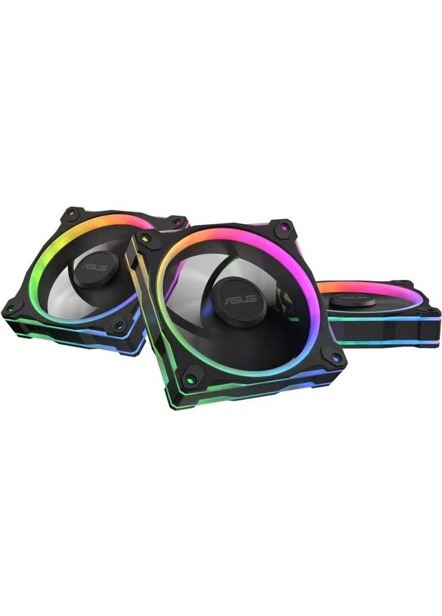 Набір корпусних кулерів Prime MR120 ARGB Reverse Black 3in1 (90DA00L0-B09020) Asus (384311011)