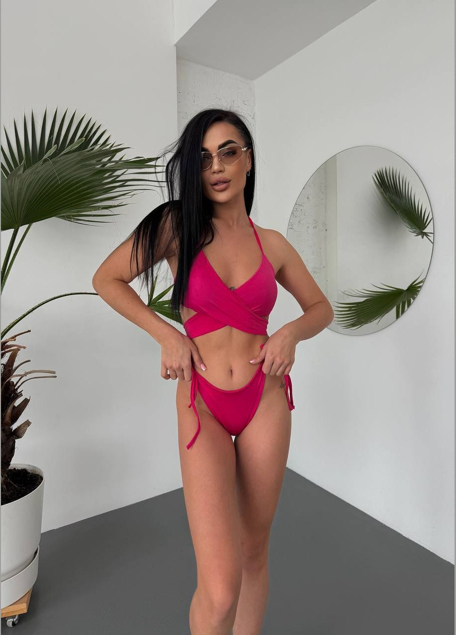 Рожевий літній жіночий купальник монокіні Style Point