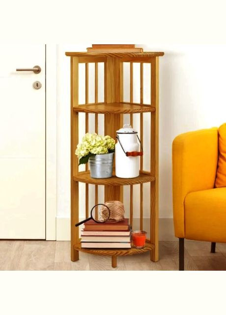 Стеллаж угловой для ванной из дерева Дориса сиена (ВУГ-001505) No Brand (328091181)