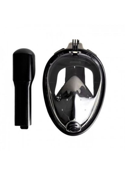 Повнолицева Маска для плавання, снорклінгу S/M з кріпленням на камеру Black Free Breath (348116945)