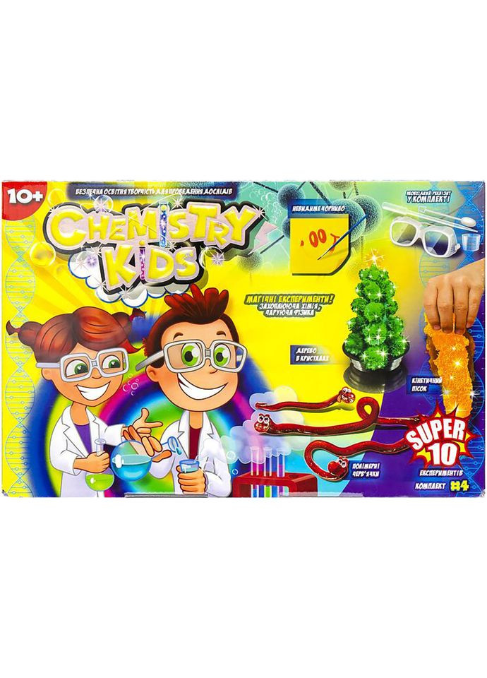 Безпечний навчальний набір для проведення дослідів "CHEMISTRY KIDS" CHK-01-01-04U Укр Вид 4 Danko Toys (300387368)