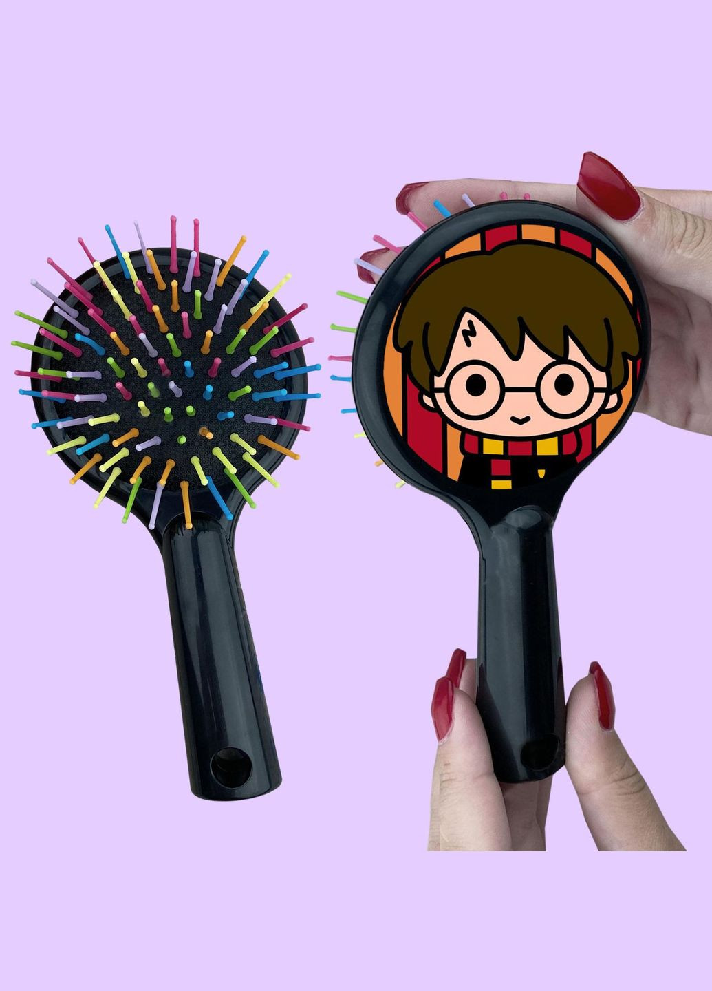 Гребінець для волосся з малюнком #00216 Чорний No Brand (315042761)