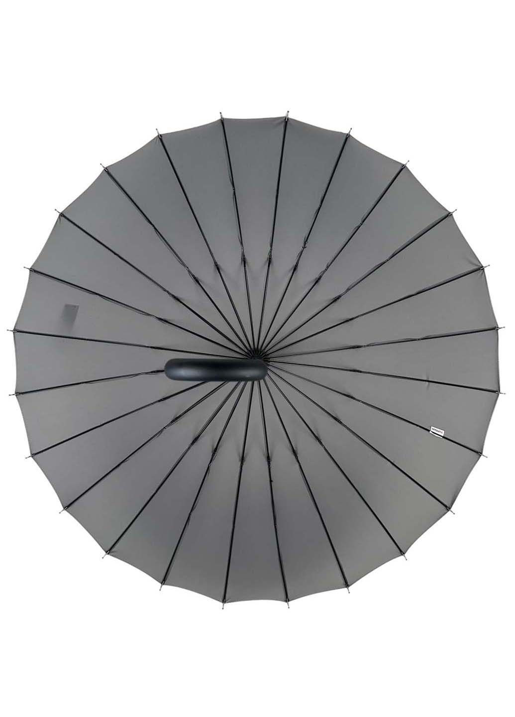 Однотонный механический зонт-трость на 24 спицы Toprain (289977565)