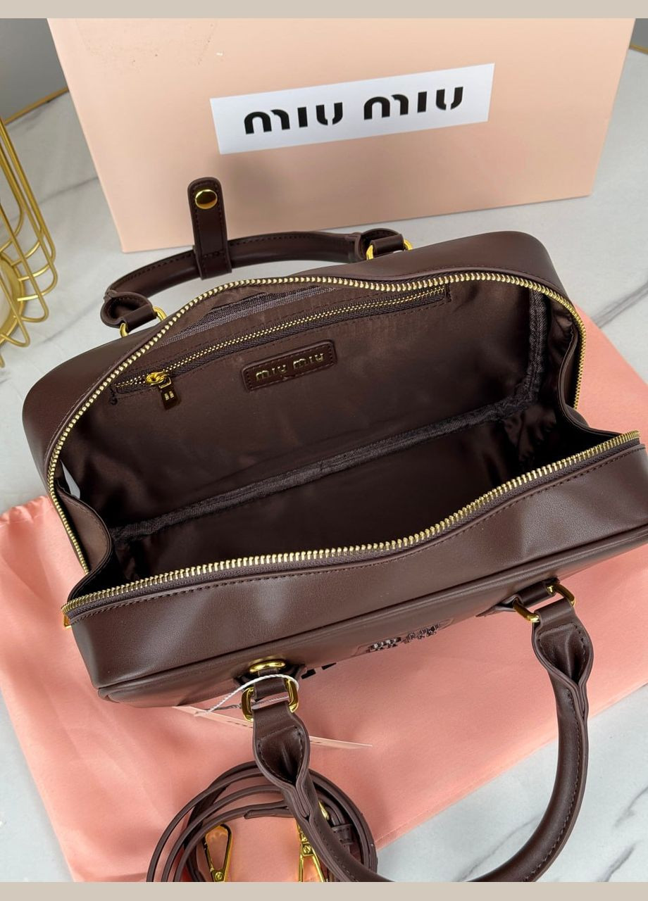 Miу Miу Arcadie Leather medium - Premium сумка (колір бургунді) No Brand (322394110)