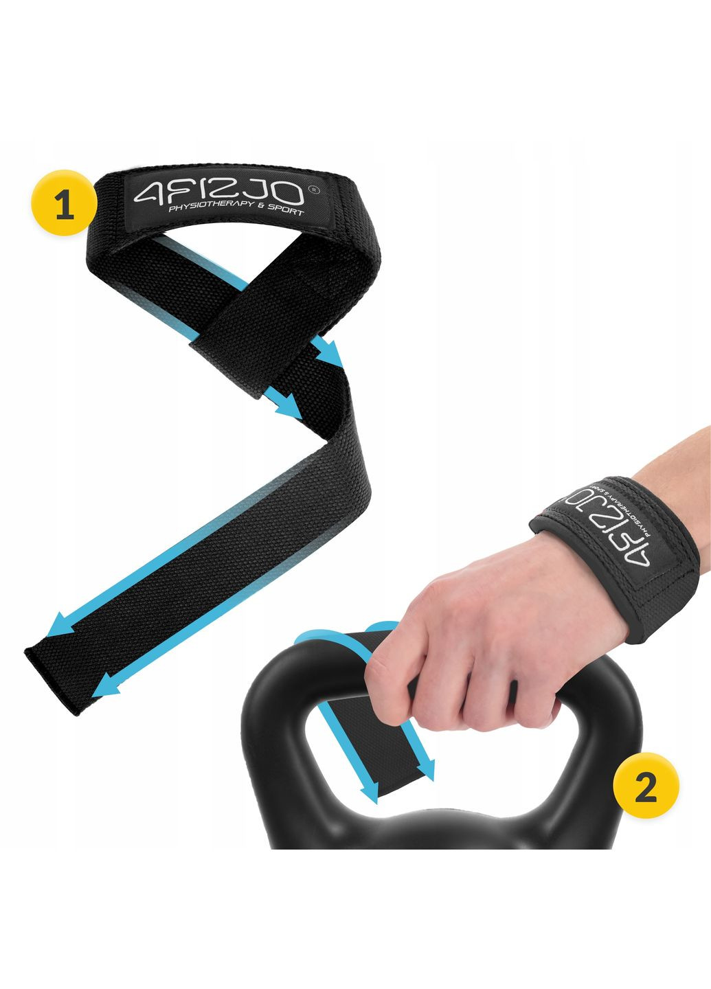 Лямки для станової тяги Deadlift Straps Black () 4FIZJO P-5905973402279 (355949545)