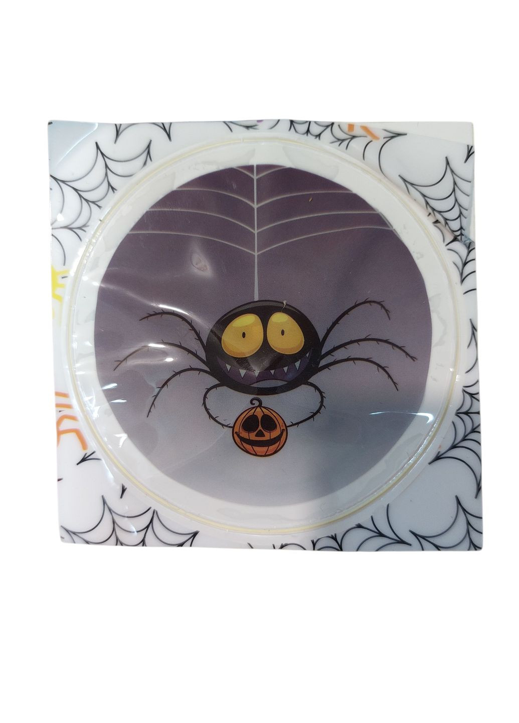 Наклейка для Хелловін Павук 8 см різнобарвний Jannet Наклейка (361136107)