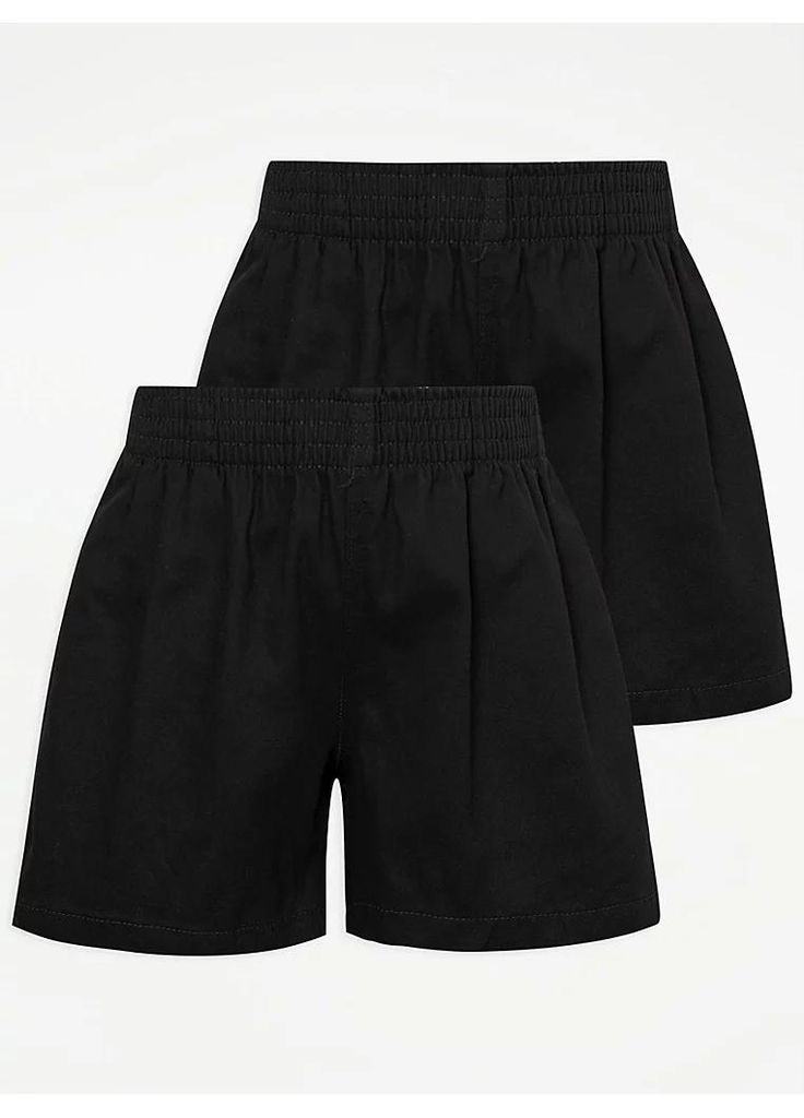Набір дитячих шортів 2 шт на резинці для хлопчика Чорні (25091781) George (367581947)
