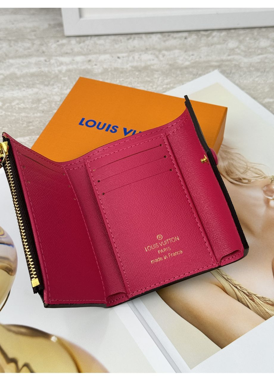 Жіночий гаманець коричневий + фуксій конверт міні No Brand (369935257)