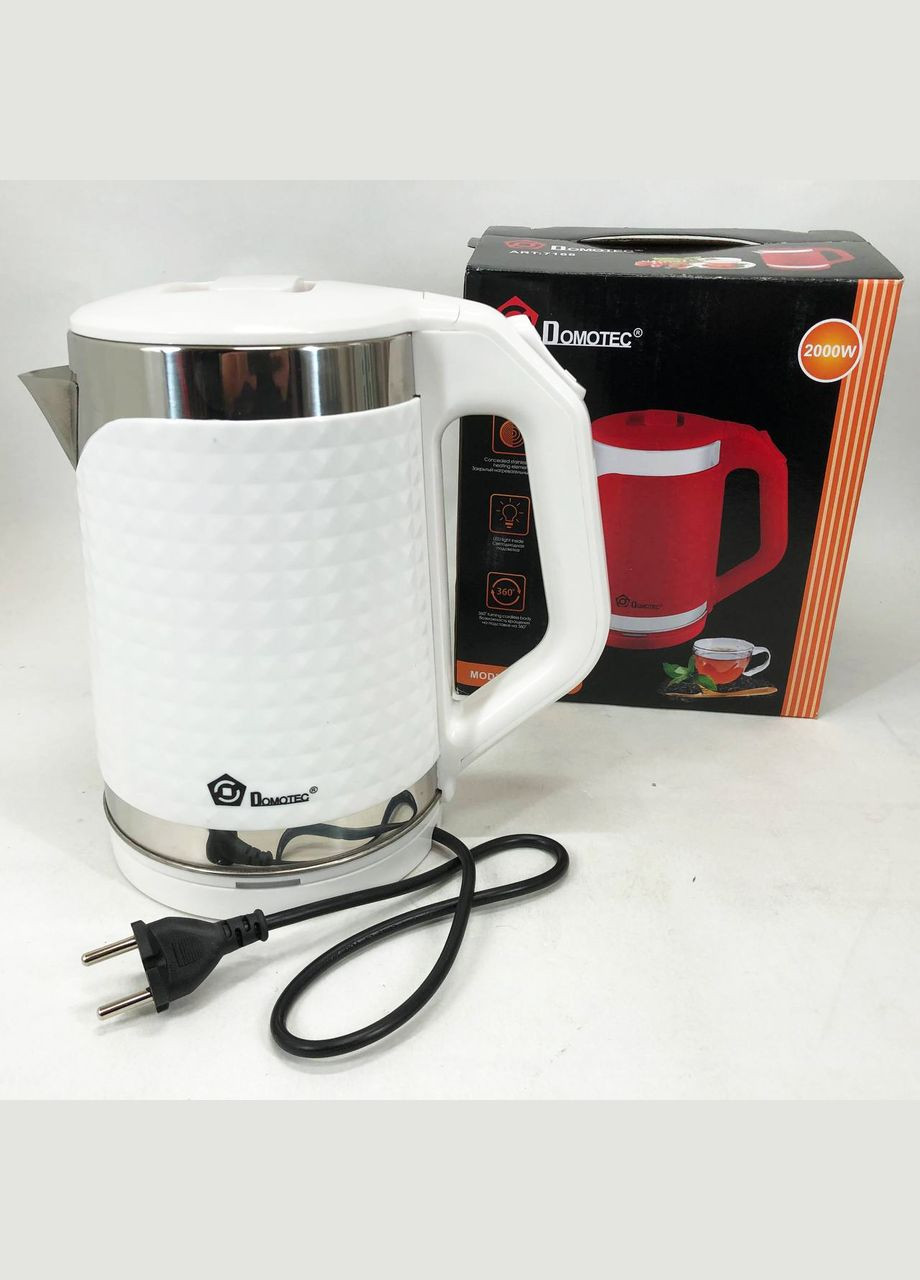 Електрочайник MS-5027 2000 Вт. Колір: білий Domotec (364666013)