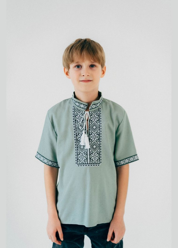 Фісташкова вишиванка для хлопчиків 04-2733-71в 140 см Авекстекс льон (331622959)