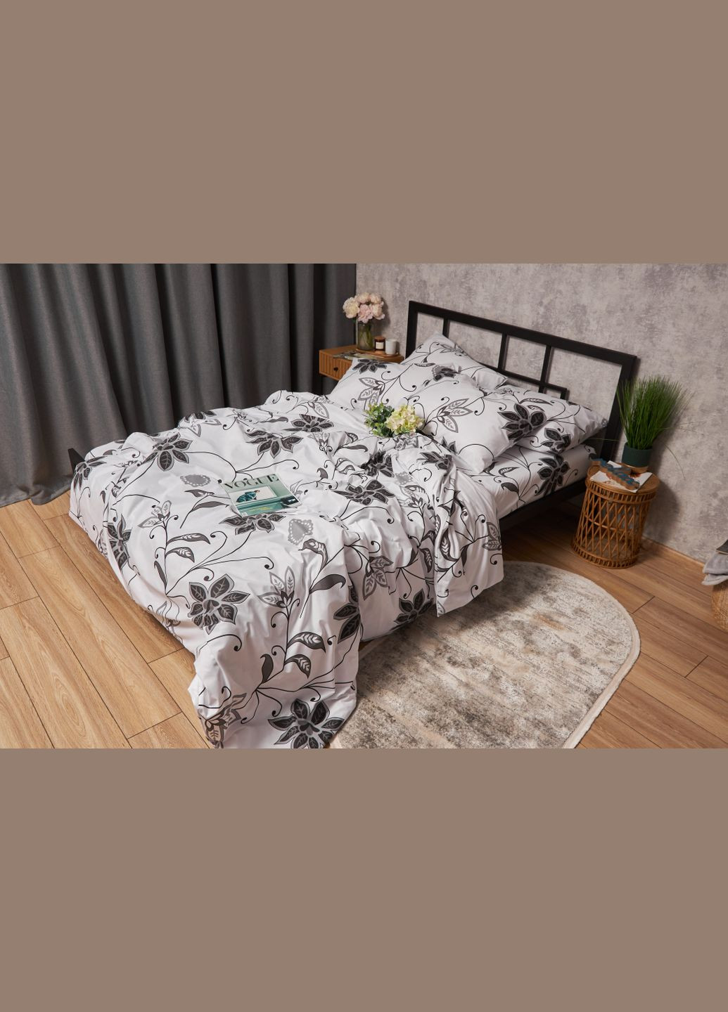 Комплект постельного белья Бязь Gold Люкс «» King Size 220x240 наволочки 2х70х70 (MS-820005602) Moon&Star Gray Denim (302973818)