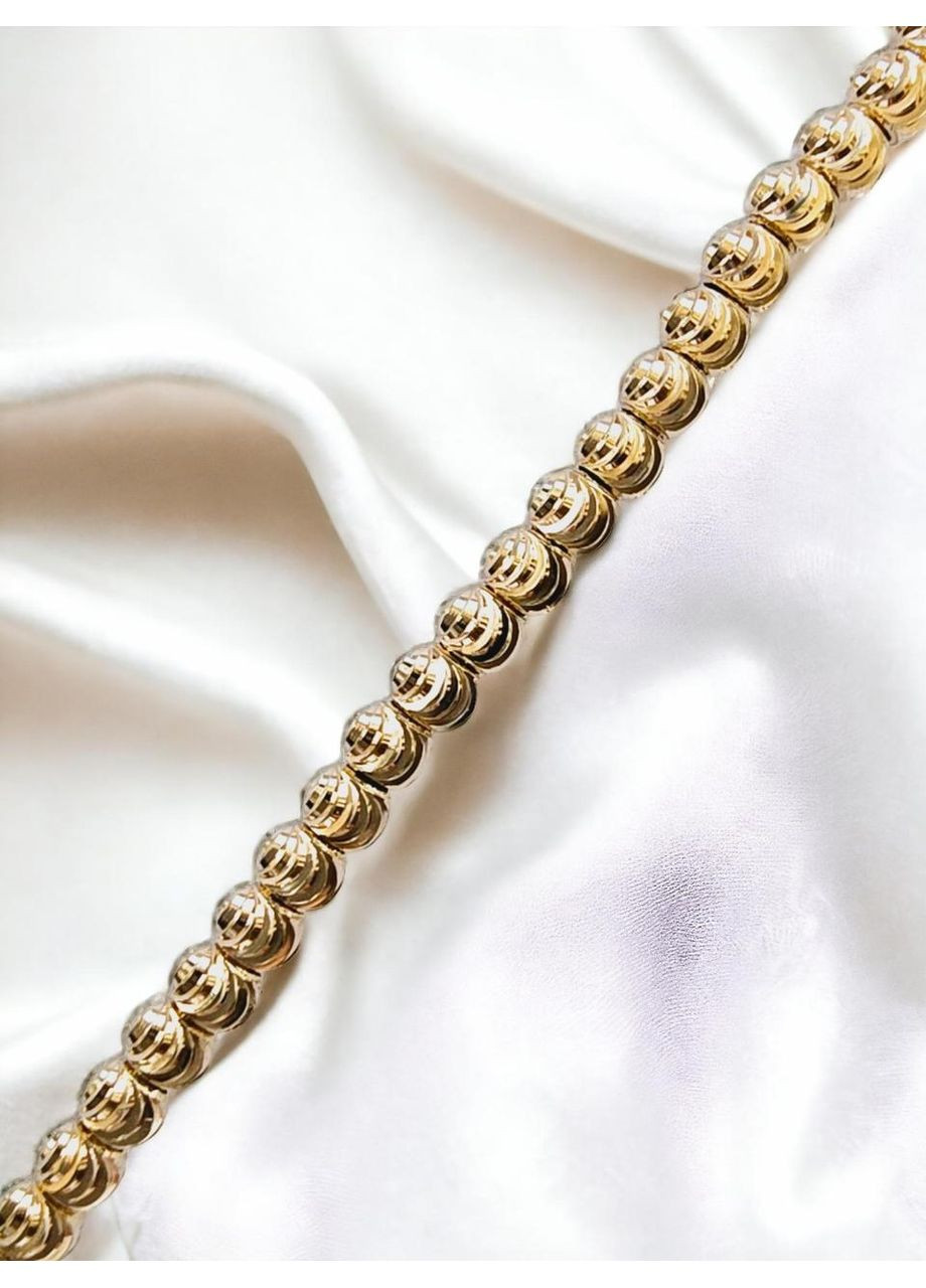 Золотой браслет "Шарики", красное золото 585 пробы (17,5-19,5см) 324345-2б Столична Ювелірна Фабрика (356452410)