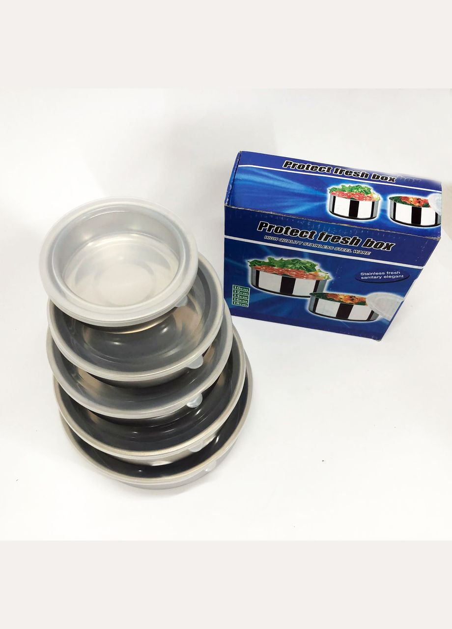 Набор пищевых контейнеров UN-1515 5 шт из нержавеющей стали Unique (364664837)