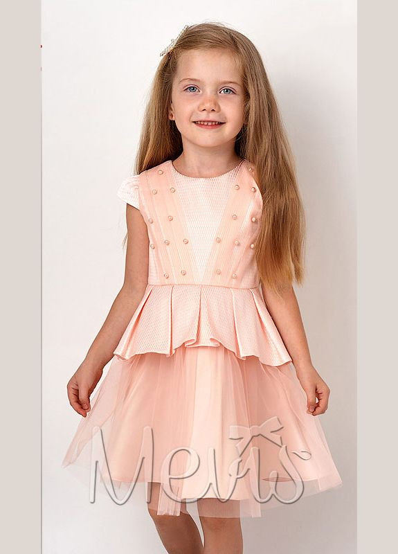 Персикова сукня для дівчинки Mevis (268212072)