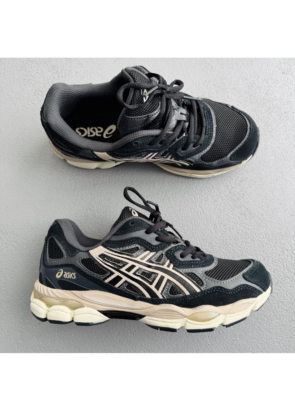 Кросівки жіночі і чоловічі Asics Gel-NYC Black Beige | Асікс Гель-НЮК чорні No Brand чорні демісезони (371276856)
