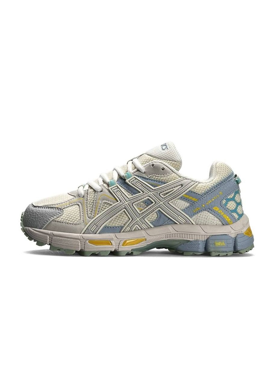 Цветные всесезонные кроссовки asics No Brand Gel-Kahana 8 S Beige Blue Yellow