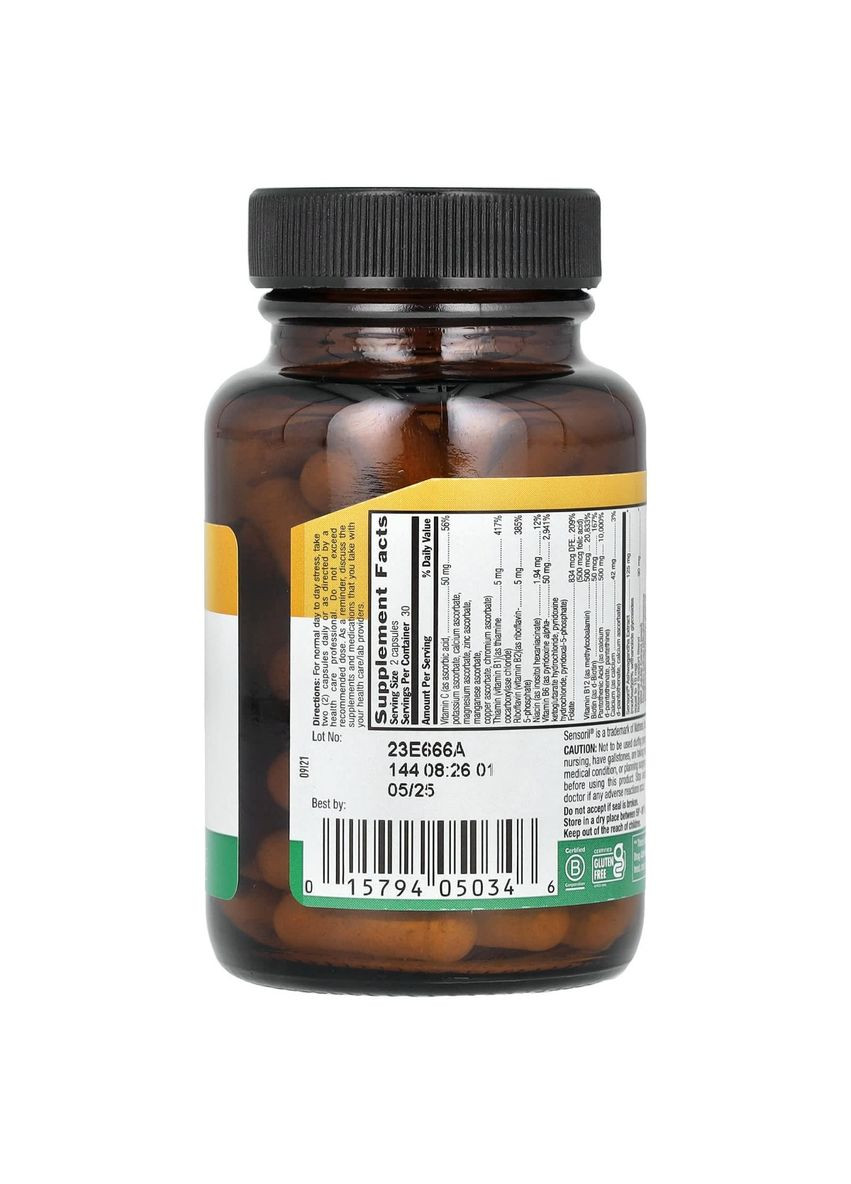 Антистрессовый Энергетический Комплекс, Stress Shield,, 60 вегетарианских капсул Country Life (336192606)