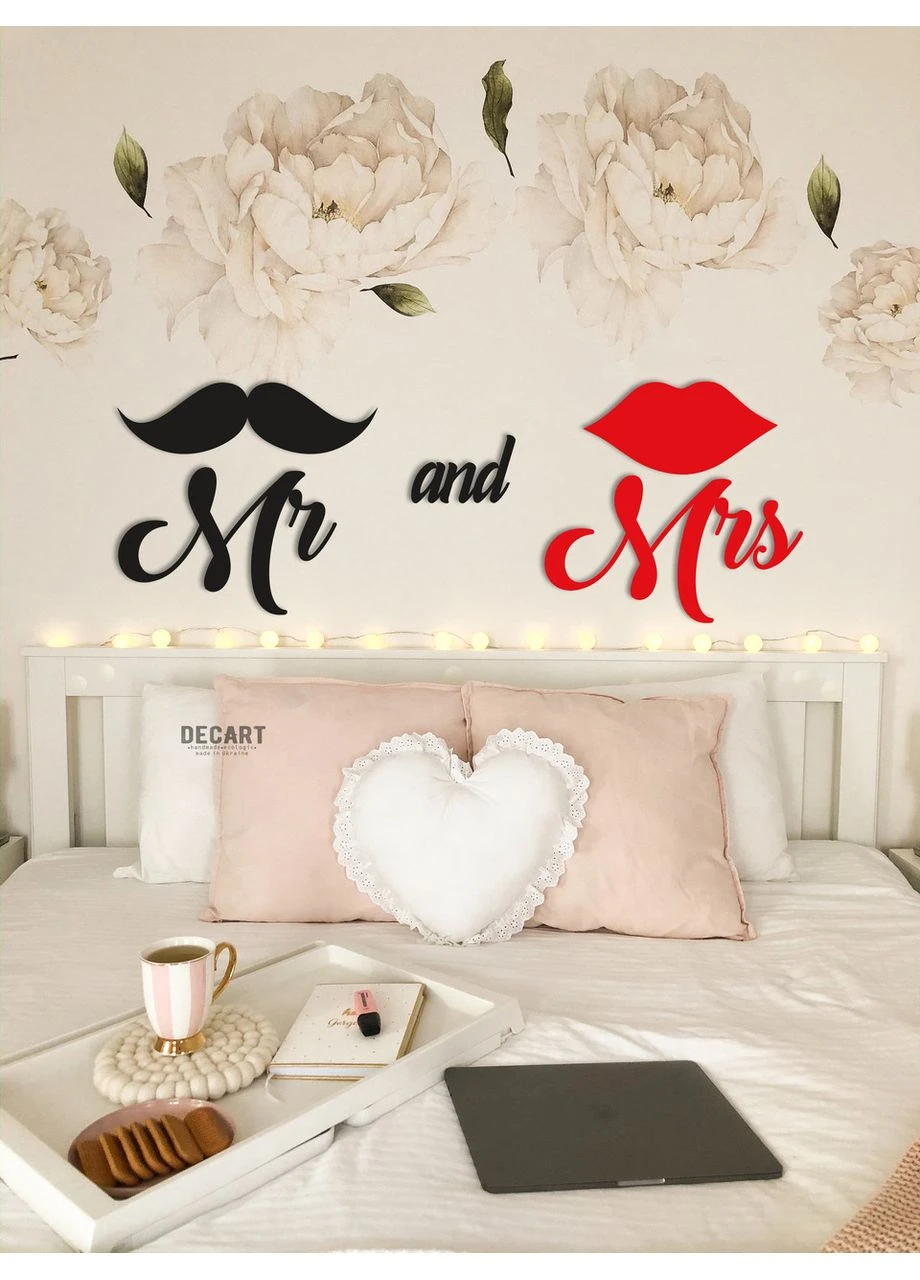 Дерев'яне панно Mr and Mrs 190х67 см Decart (360609648)