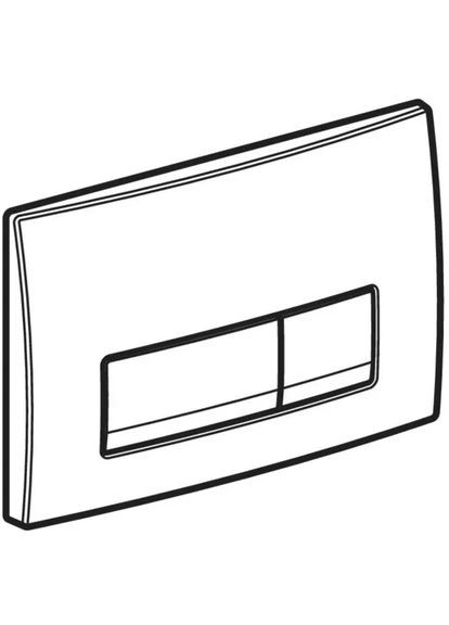 Клавиша двойного смыва,пластик, матовый хром, DELTA 115.119.46.1 Geberit (361446903)