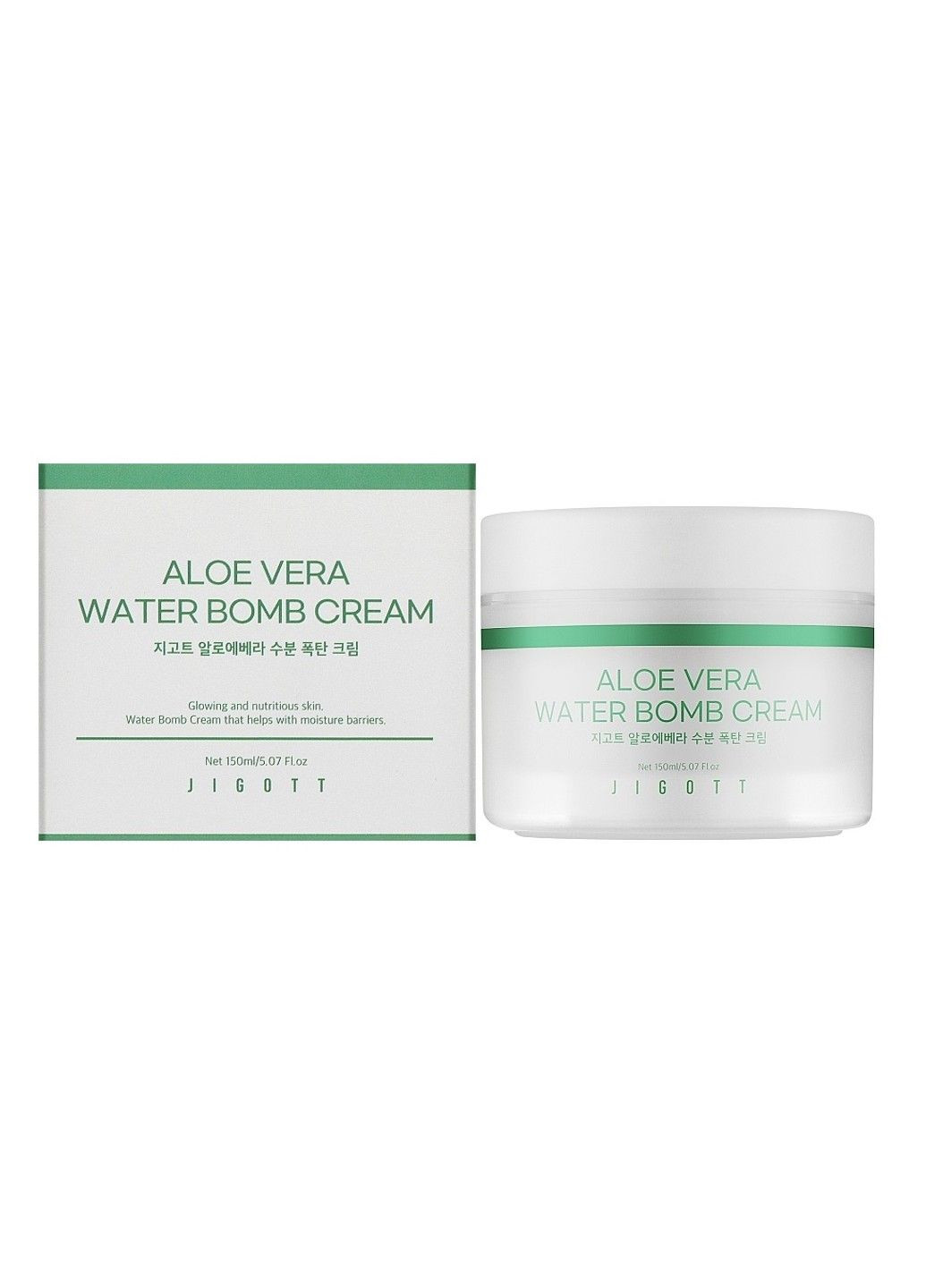 Зволожуючий крем для обличчя Алое Aloe Vera Water Bomb Cream 150 мл Jigott (289134753)