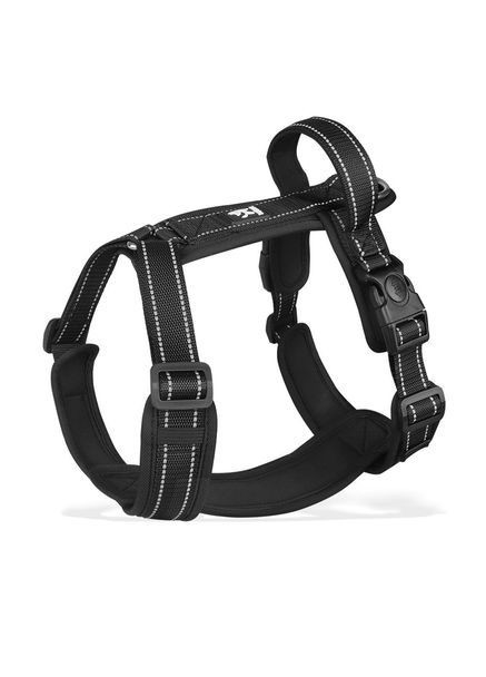 Шлея для собак A1, анатомическая со светоотражающей лентой, регулируемая, S Черный Duomm (373444017)