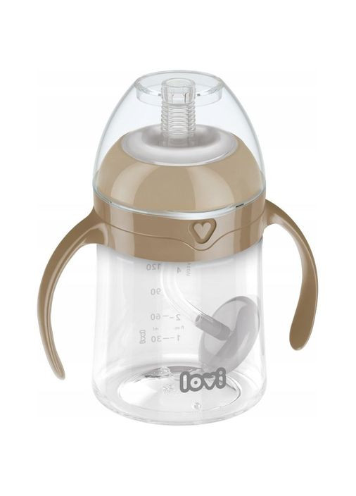 Кружка-непроливайка Моя первая кружка с трубочкой и утяжелителем 150 мл коричневая () Lovi 35/363 (328401097)