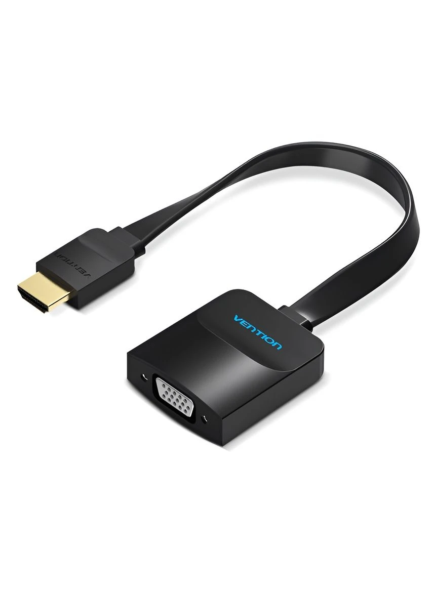 Адаптер Flat HDMI - VGA (M/F), со звуком и питанием, 0.15 м, (ACKBB) Vention (364861724)